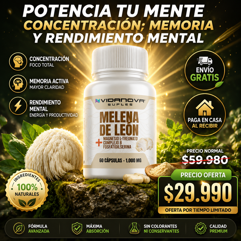MENTEFORTE™ -  Potencia la concentración, memoria activa y mayor rendimiento mental