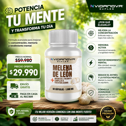 MENTEFORTE™ -  Potencia la concentración, memoria activa y mayor rendimiento mental